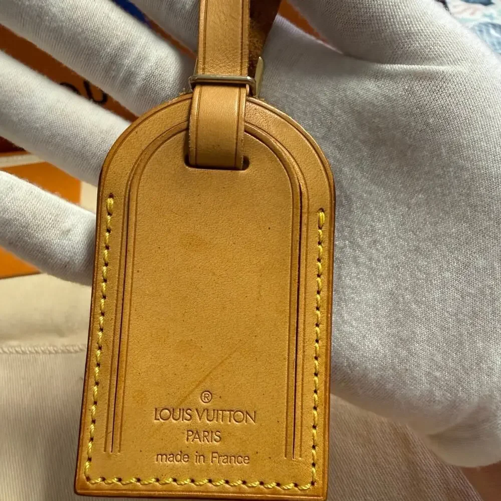 Louis Vuitton Vachetta Leather Luggage Tag and Poignet Authentic NO BOX
